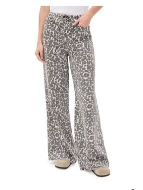 Splendid Leopard Print Wide-Leg Pants